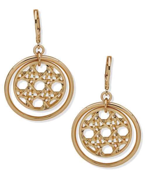 Anne Klein 01G00905 Filigree Circle Drop Earrings
