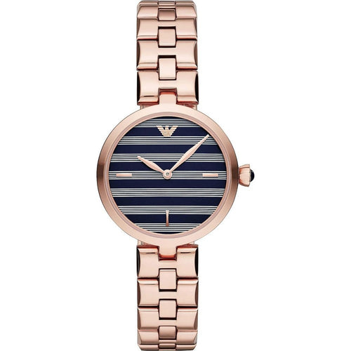 Emporio Armani Two-Hand Rose Gold-Tone Stainless Steel Women's Watch AR11220 Emporio Armani