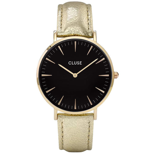 CLUSE CL18422 La Boheme Black Dial Gold Leather Women's Watch Cluse