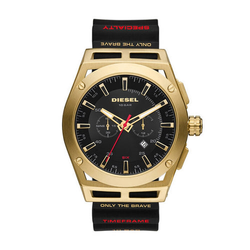 DIESEL DZ4546 Timeframe Chronograph Black Silicone Men's Watch Diesel