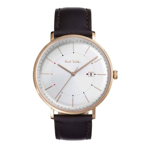 PAUL SMITH P10082 White Dial Track Men's Watch Paulsmith