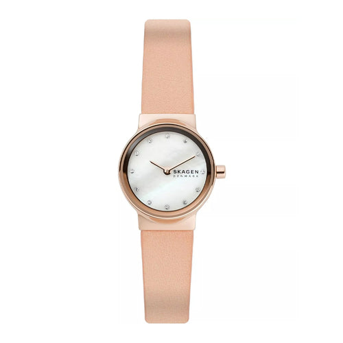 SKAGEN SKW1113 Freja Two Hand Pink Leather Women's Watch Skagen