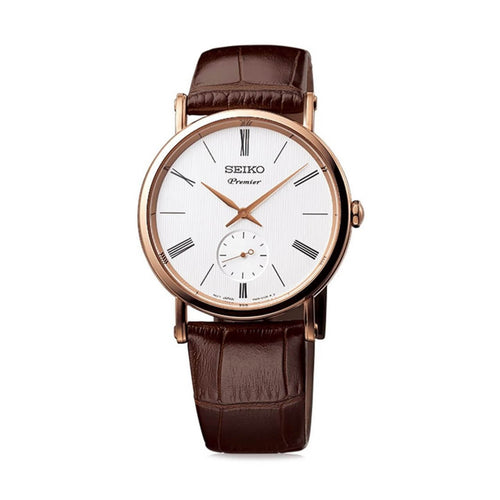 Seiko Srk038P1 White Dial Leather Strap Anlohg Series 5 Men's Automatic Watch seiko