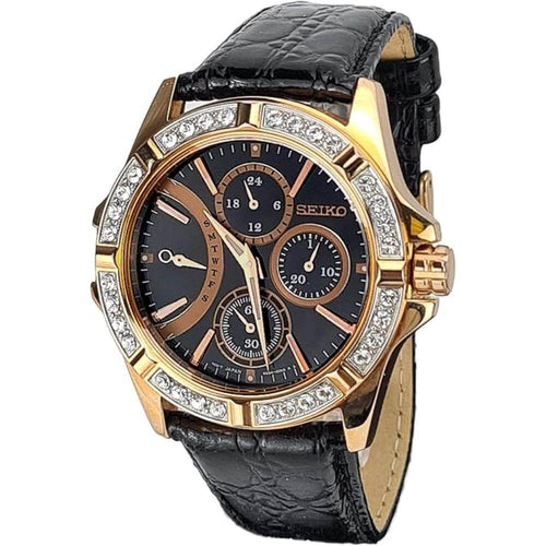 Seiko SRLZ90P1 Leather Strap Golden Case Series 5 Men's Automatic Watch seiko