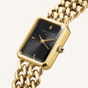Rosefield SBGSG-O77 Studio Double Chain Black Gold Women's Watch