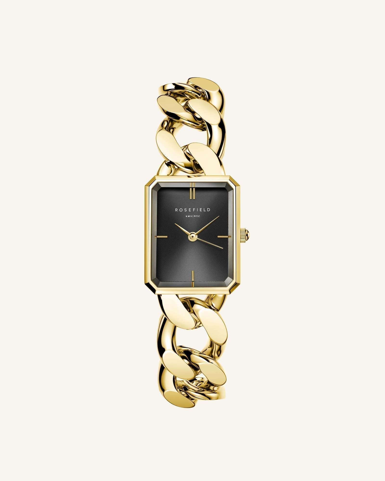 Rosefield SBGSG-O57 Octagon XS Studio Black Gold Women's Watch