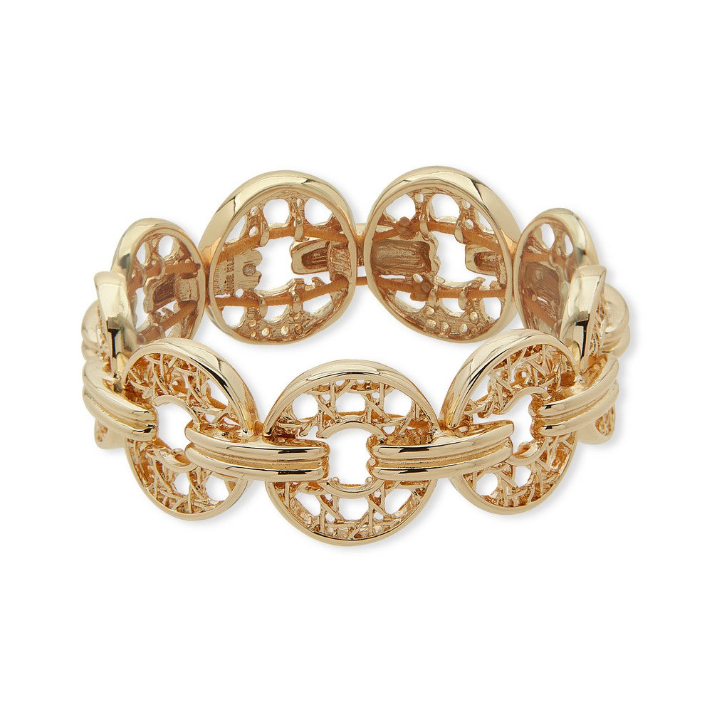 Anne Klein 01B00720 Etched Link Bracelet