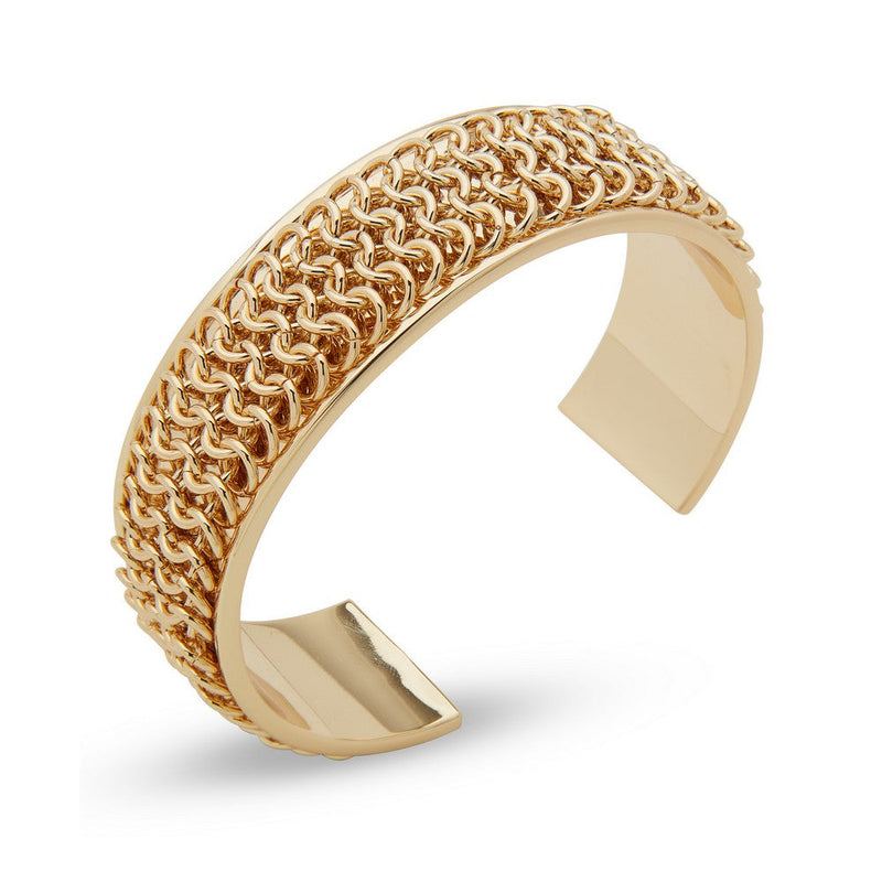 ANNE KLEIN 01B00795 Inlaid Chain Cuff Bracelet