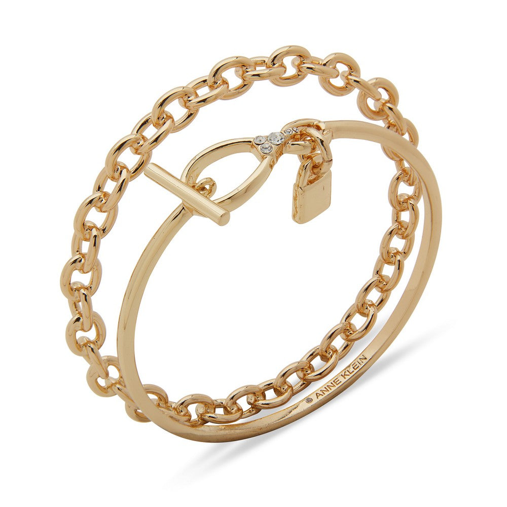 Anne Klein 01B00815 Double Chain Toggle Bracelet