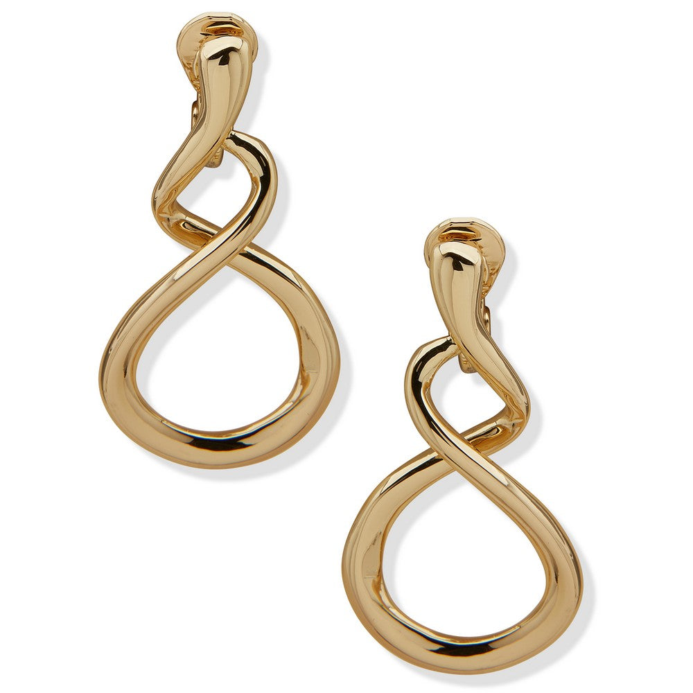 Anne Klein 01C00345 Infinity Twist Drop Earrings