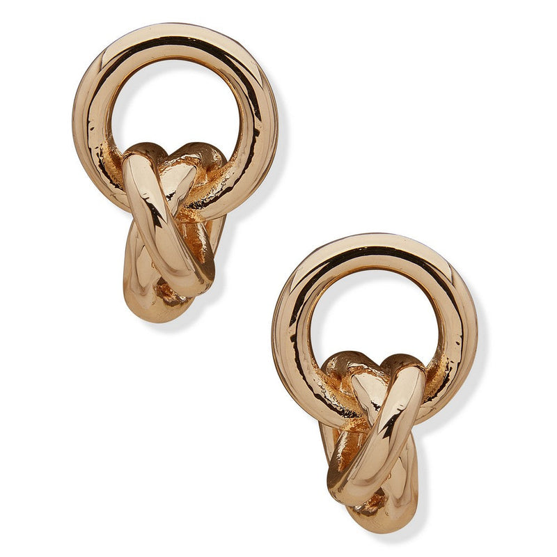 Anne Klein 01G00228 Knotted Circle Stud Earrings