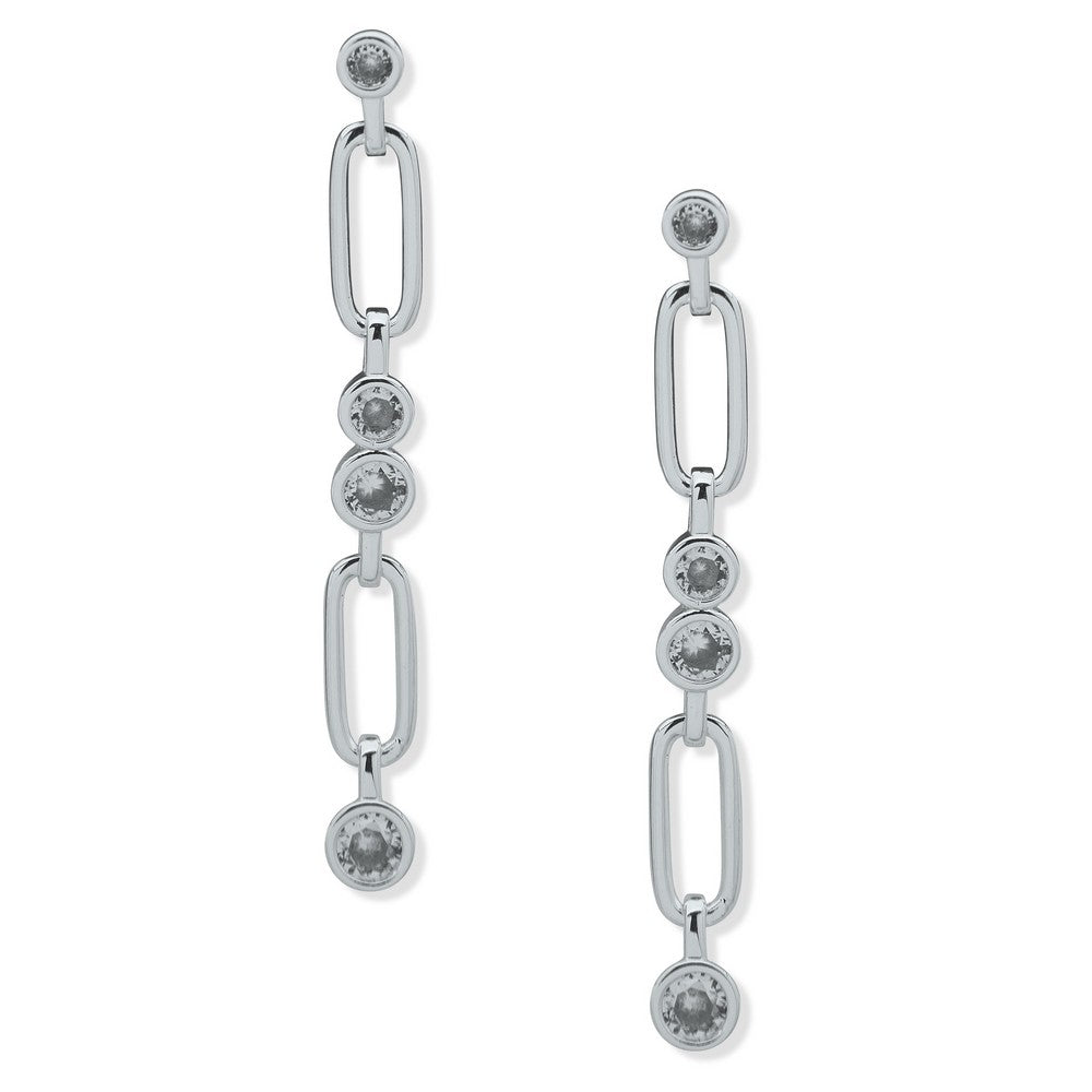 Anne Klein 01G00329 Chain Link Linear Earrings