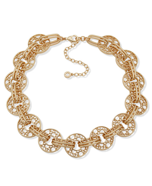 Anne Klein 01N00487 Filigree Circle Link Necklace
