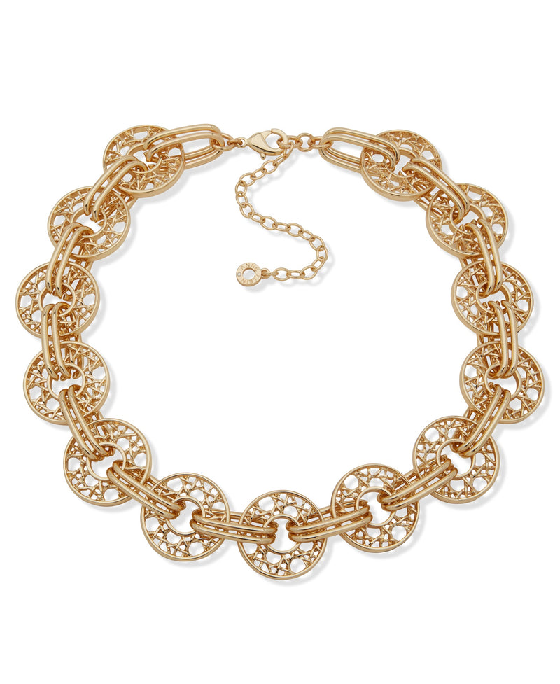 Anne Klein 01N00487 Filigree Circle Link Necklace