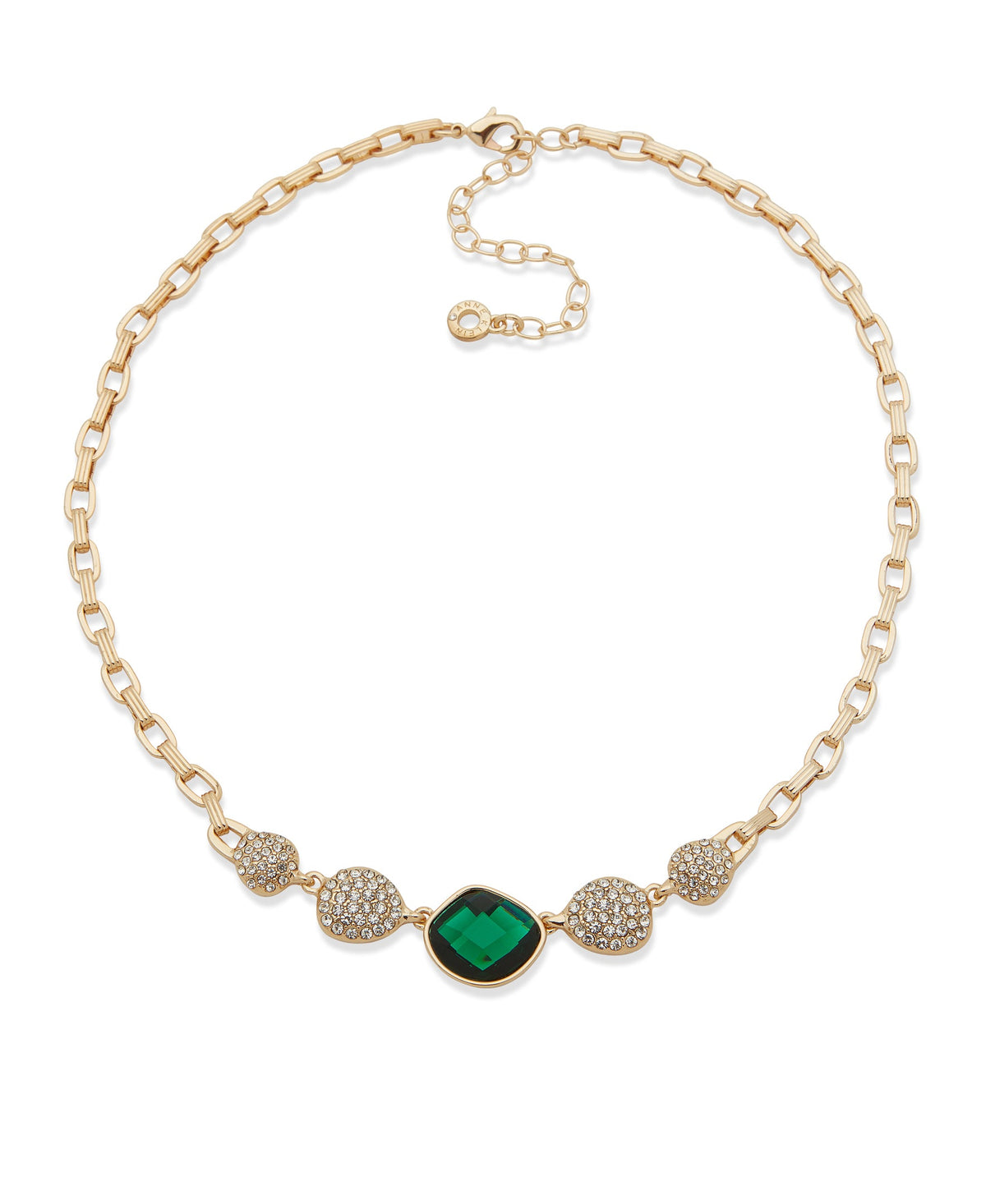 Anne Klein Bezel-Set Stone Frontal Necklace 01N00540 Women Jewelry