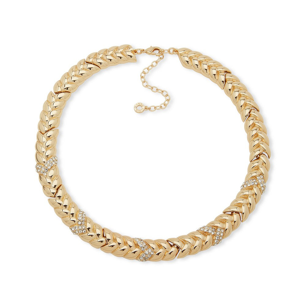 Anne Klein 01N00544 Crystal Accent Chain Necklace