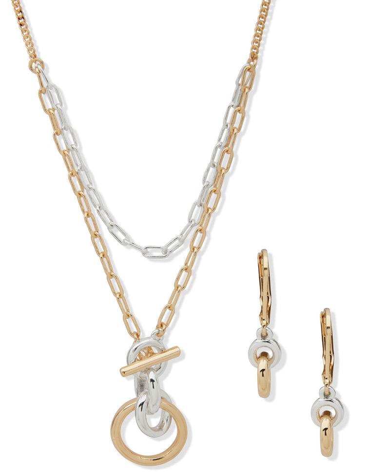 Anne Klein 01S00256 Earring & Necklace Set