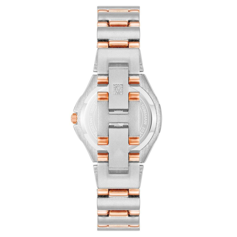 Anne Klein 10/8655SVRT Silver-Tone Sunray Dial Analog Women's Watch