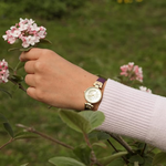 Anne Klein 10/9442CHPR Gold Dial Analog Quartz Women's Watch