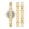 Armitron 75/5917MPGPST Women's Crystal Accented Watch and Bracelet Set