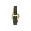 Anne Klein women's watch with olive green strap and gold-tone case, elegant and stylish accessory for everyday wear.