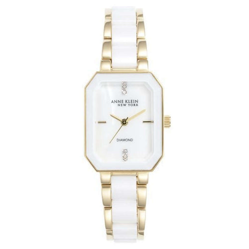 Anne Klein 12-7760WTGB White Dial Analog Quartz Women's Watch
