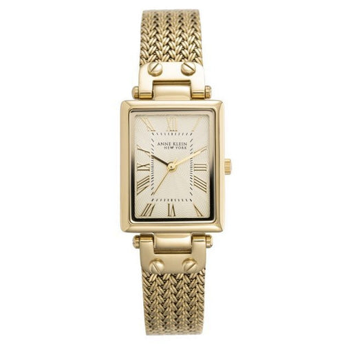 Anne Klein 12-7766CHGB Gold Dial Analog Quartz Women's Watch