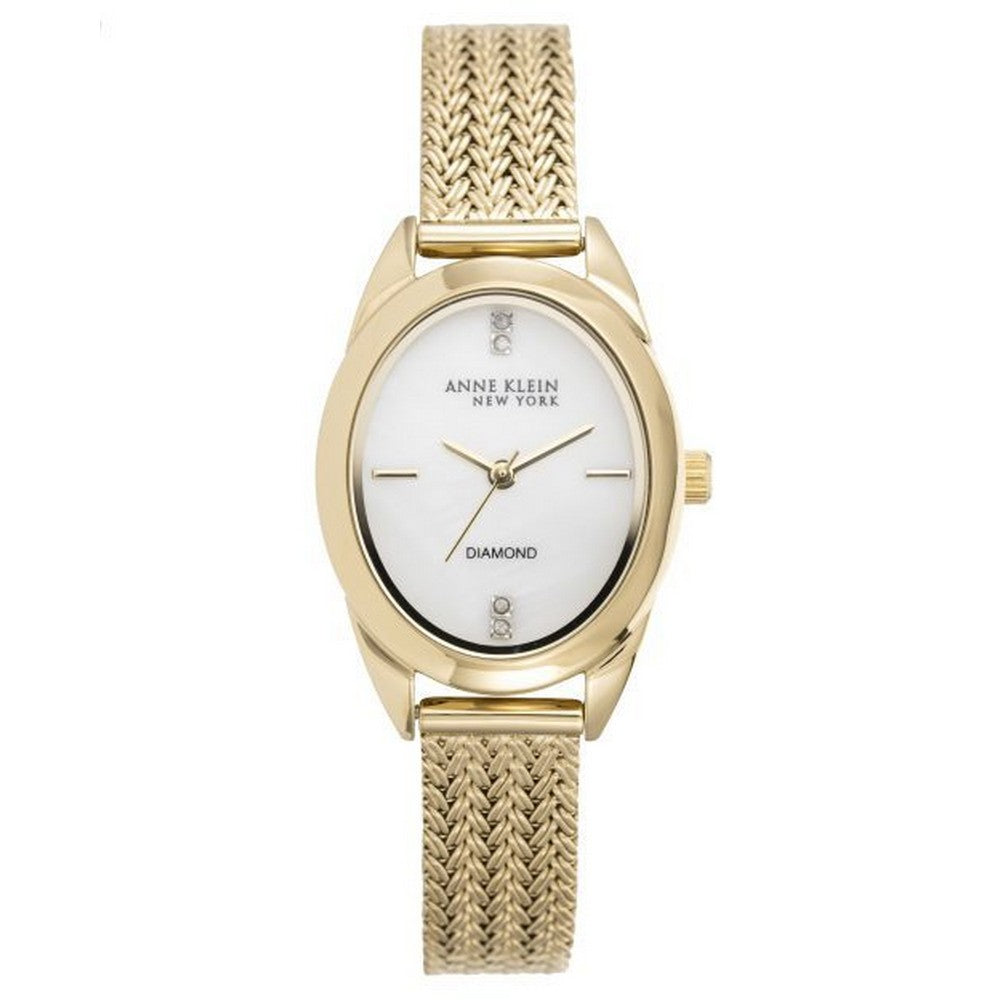 Anne Klein 12-7768MPGB White Dial Analog Quartz Women's Watch