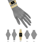 Anne Klein 12/7778GPST Black Dial Analog Quartz Women's Watch Set