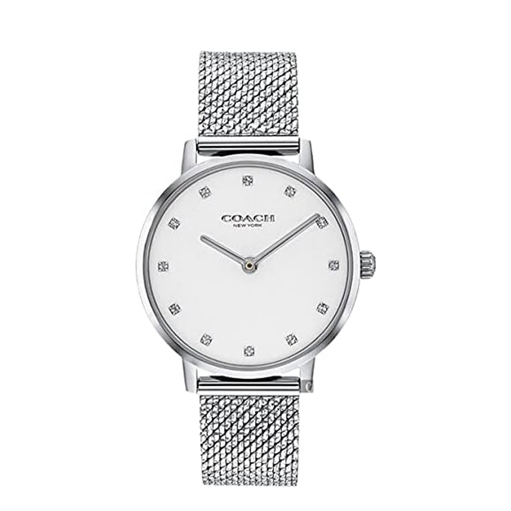 COACH 14000068 Audrey Crystal Accent Stainless Steel silver Women's Watch Coach