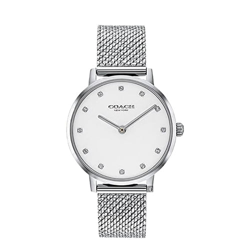 COACH 14000068 Audrey Crystal Accent Stainless Steel silver Women's Watch Coach