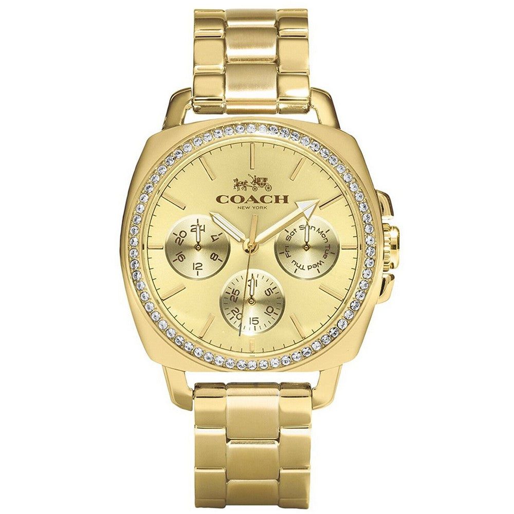 COACH 14502080 Boyfriend Gold Tone Dial Gold Tone Chronograph