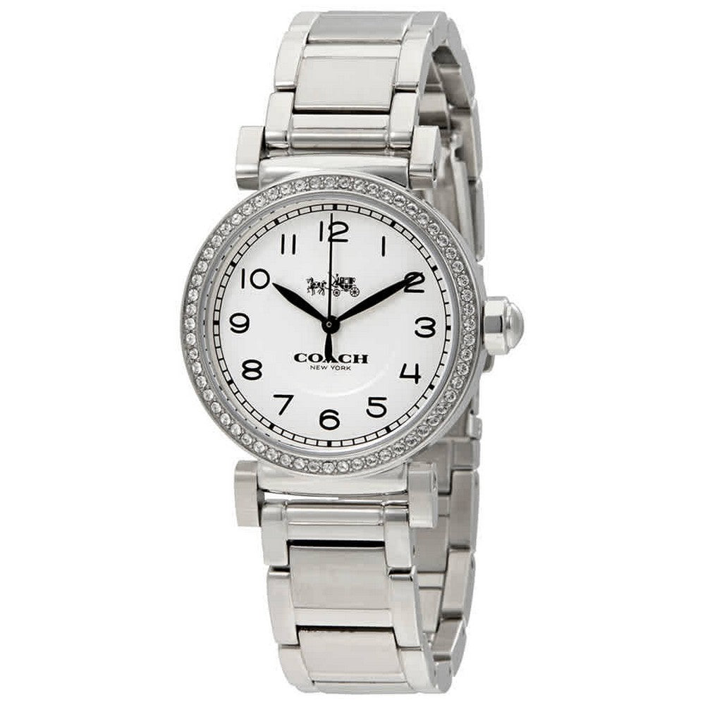 COACH 14502402 Madison Silver Tone Stainless Steel Crystal Glitz Women's Watch