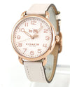 COACH 14502716 Delancey White Dial White Leather Women's Watch