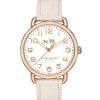 COACH 14502716 Delancey White Dial White Leather Women's Watch Coach