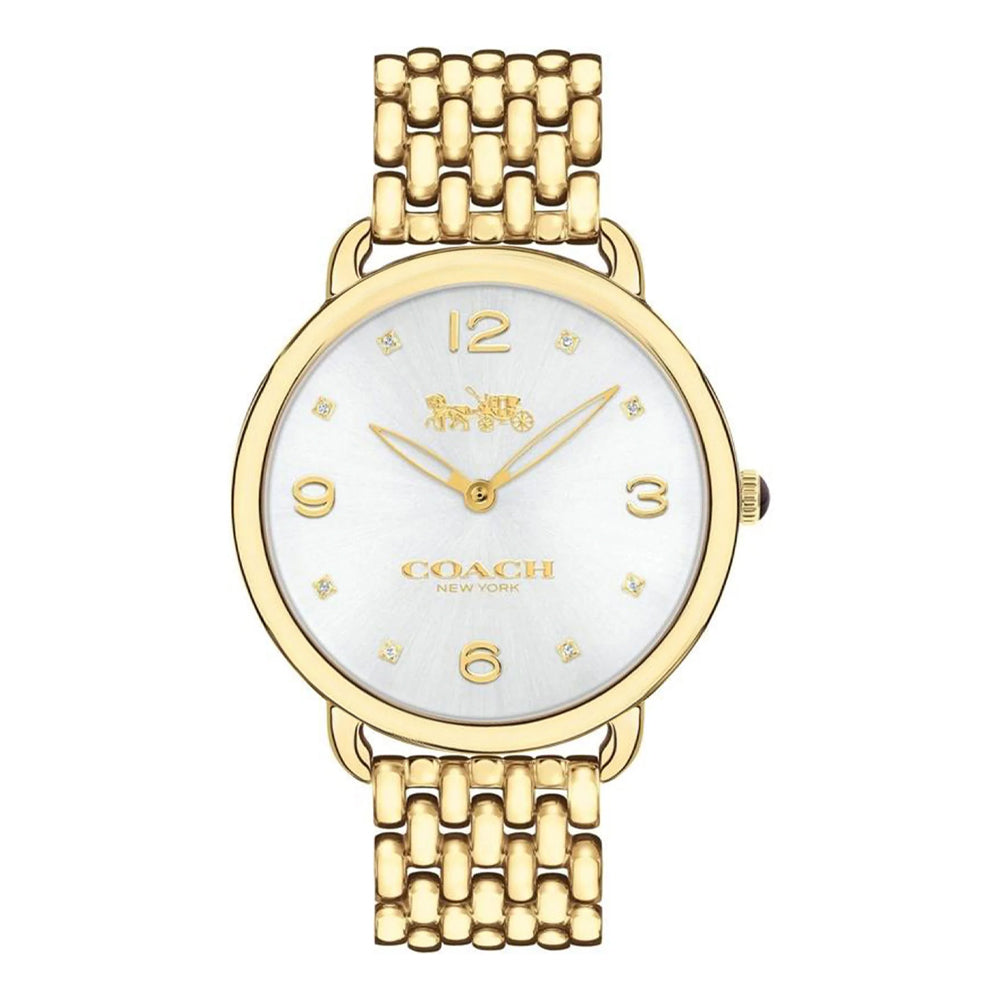 COACH 14502786 Delancey Slim Silver Dial Gold-tone Women's Watch