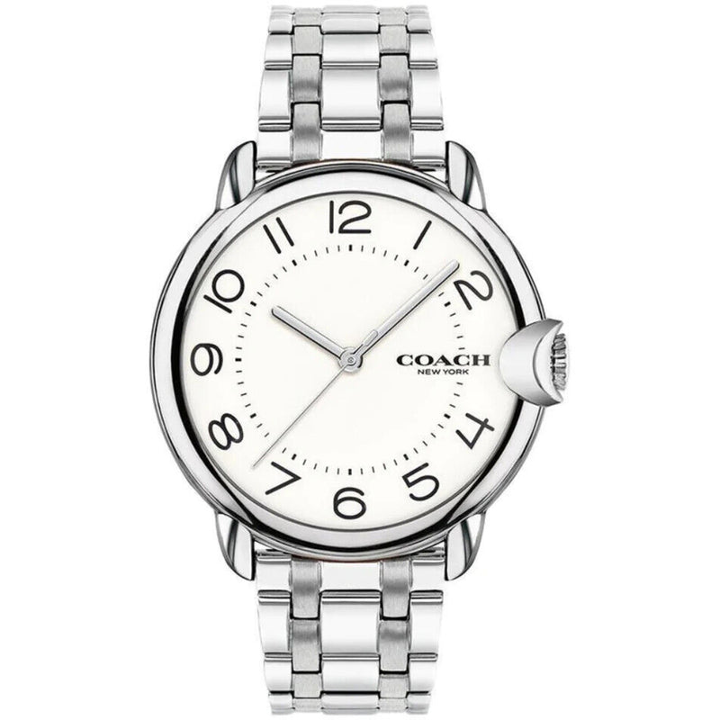 COACH 14503597 Arden Quartz White Dial Silver Women's Watch Coach
