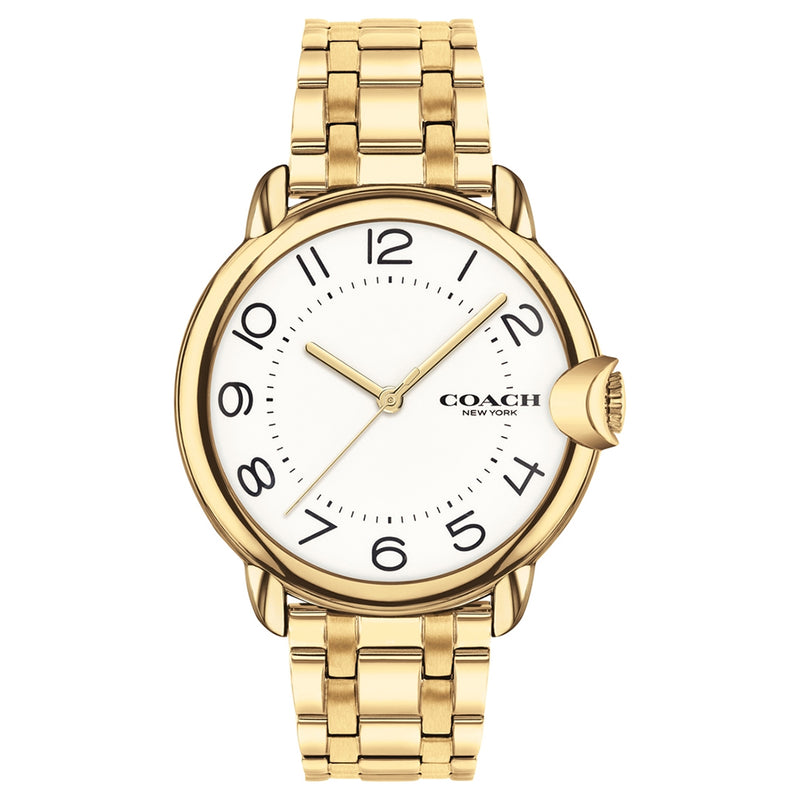 COACH 14503599 Arden Quartz White Dial Gold women's Watch Coach