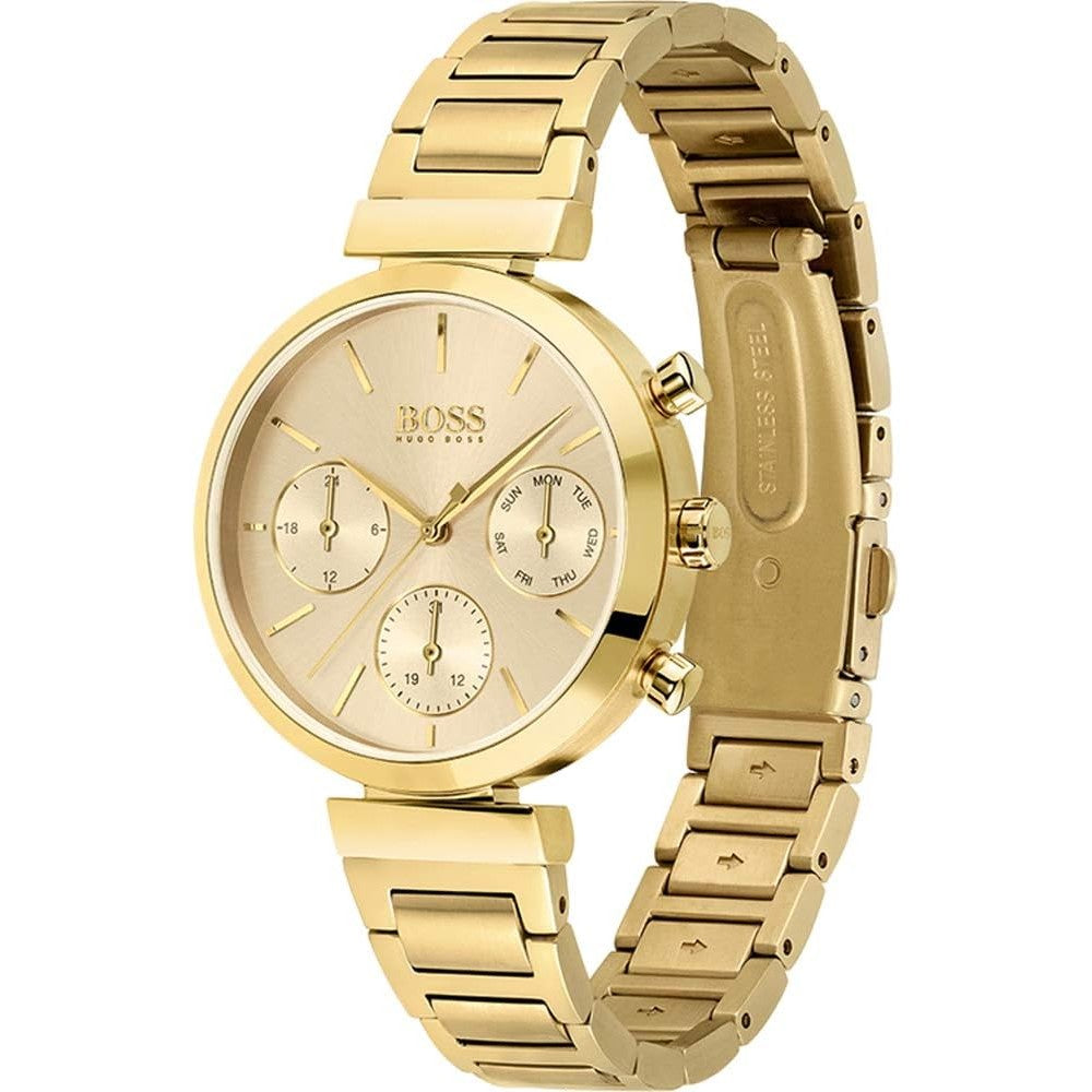 Hugo Boss Flawless Analogue Quartz Gold Stainless Steel Strap Women's Watch 1502532