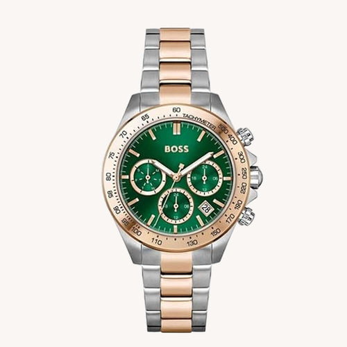 Hugo Boss 1502762 Women's Quartz Chronograph Green Dial Stainless Steel Watch