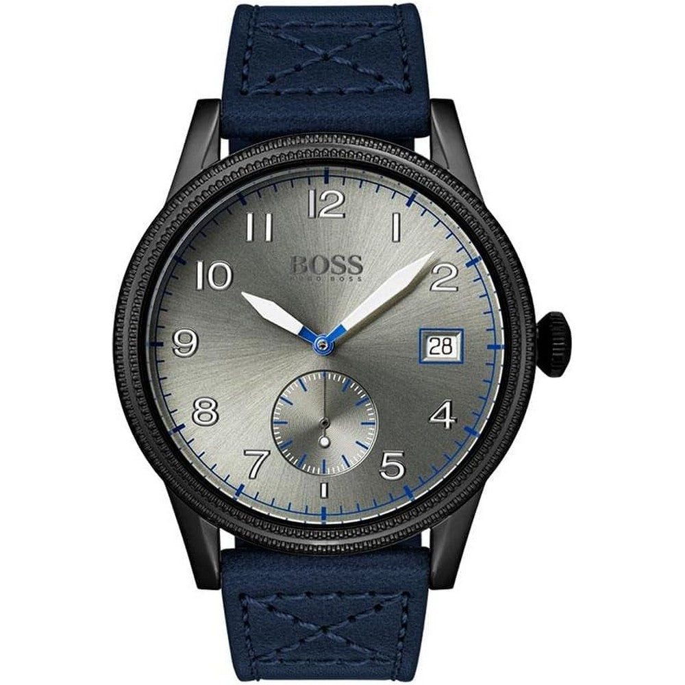Hugo Boss Legacy Quartz Stainless Steel Leather Strap Men's Watch 1513684 Hugo Boss