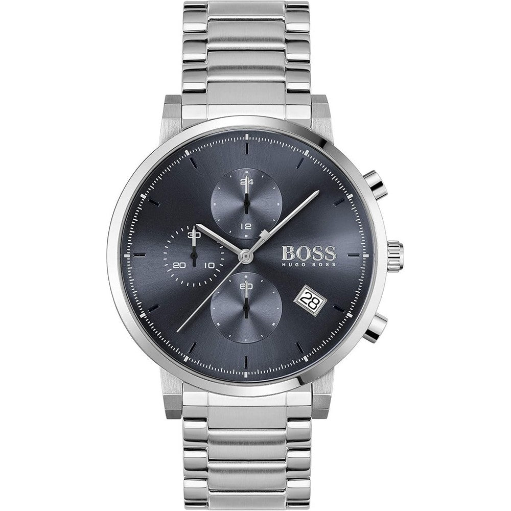 BOSS Chronograph Quartz Watch for Men with Silver Stainless Steel Bracelet