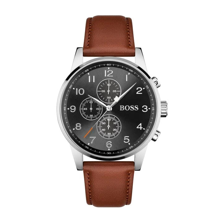 Hugo Boss Navigator 44?mm Men’s Chronograph Watch – Leather or Mesh Strap