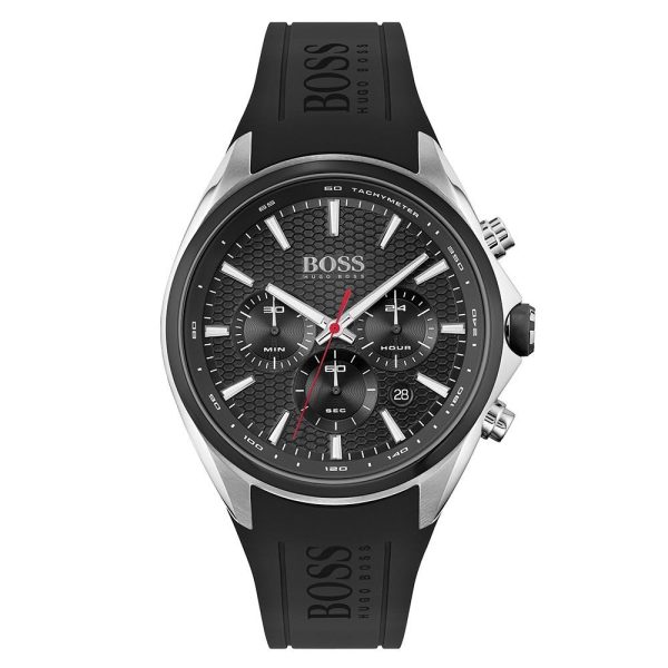 Hugo Boss Distinct 1513855Men’s Chronograph – 46?mm Black Case & Silicone Strap

