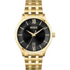 Hugo BOSS Analogue Quartz Watch for Men Elite Collection with Gold Colored Stainless Steel Bracelet