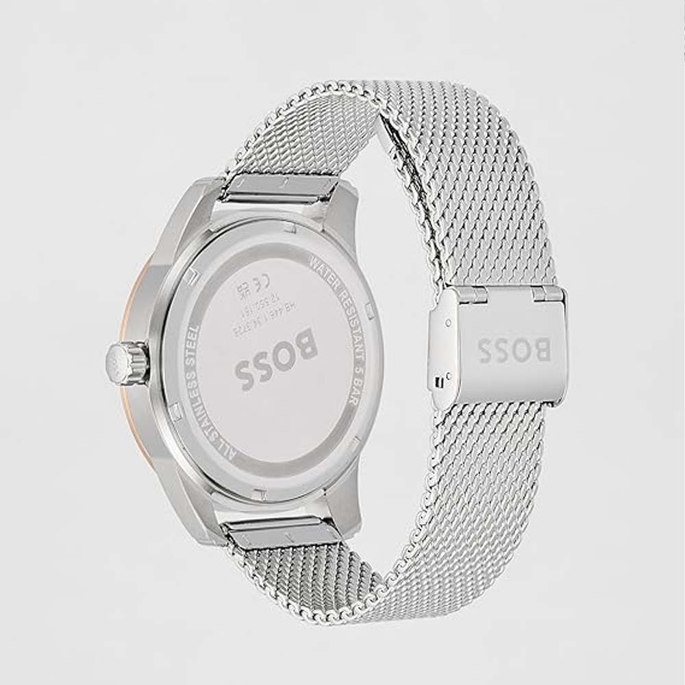 Hugo Boss Sophio 1513961 Men’s Multifunction Watch – 42?mm Black Dial with Steel Mesh Strap
