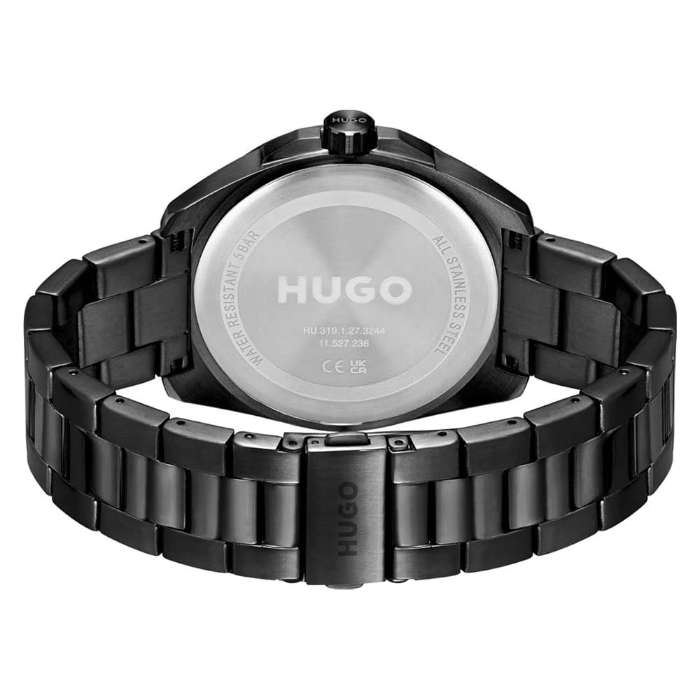 HUGO BOSS Men's Analogue Quartz Watch with Black Leather Strap 