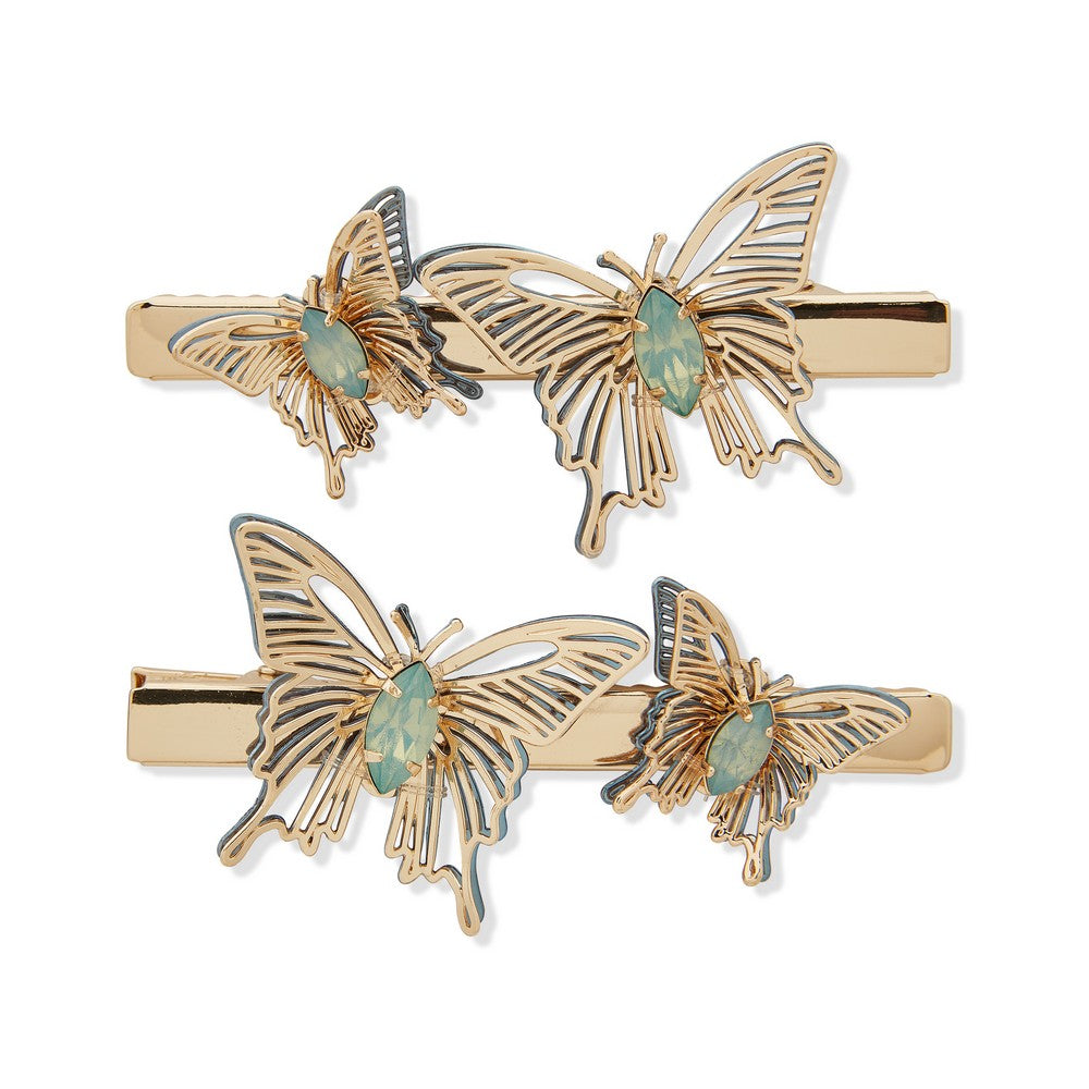 LONNA & LILLY 15H00133 Butterfly Hair Clips (Set of 2)