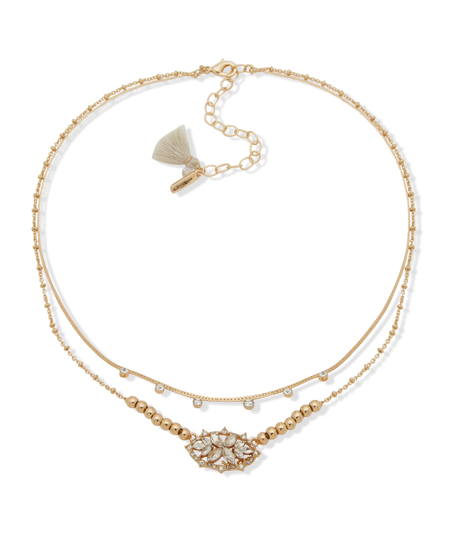 LONNA & LILLY 15N00195 Layered Beaded Necklace