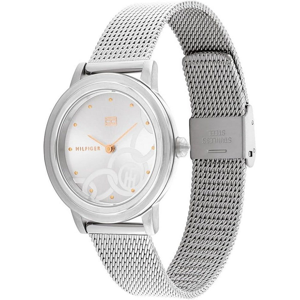 Tommy Hilfiger 1782439 Grey Dial Stainless Steel Mash Band Women's Watch